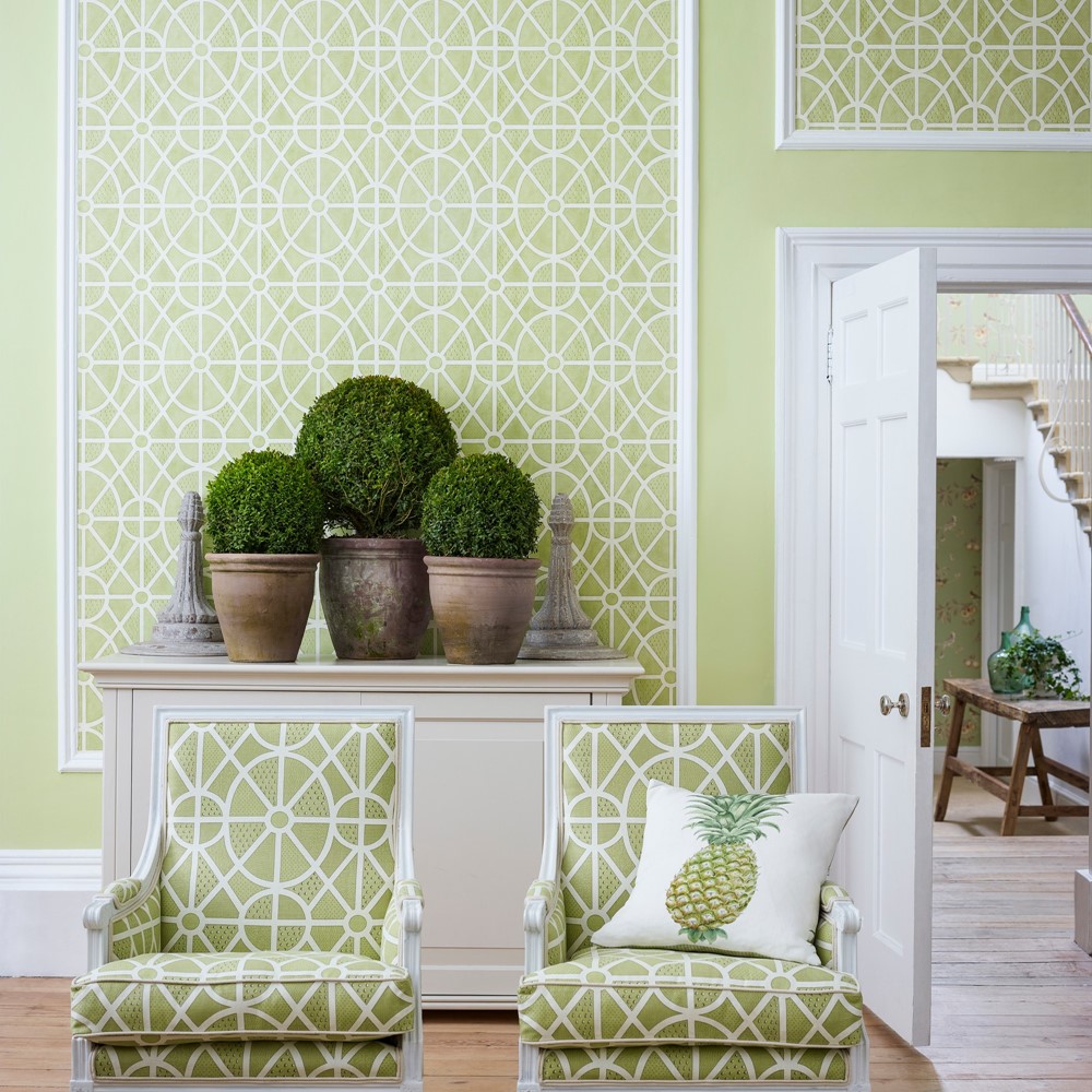 Garden Plan Wallpaper 216315 by Sanderson in Garden Green 